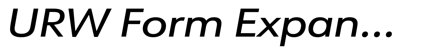 URW Form Expanded Medium Italic